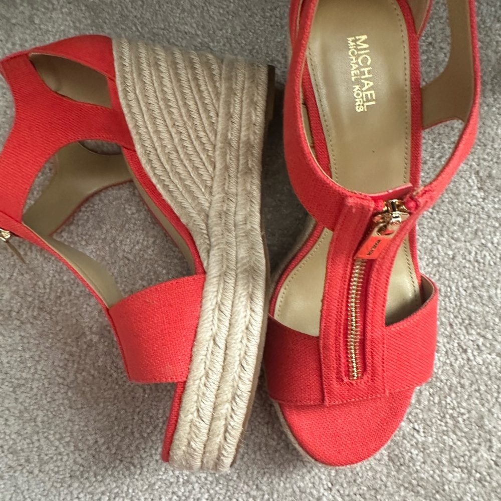 Michael Kors Coral Wedge Sandals